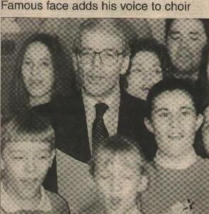 Famous face adds his voice to choir