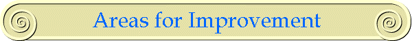 Areas for Improvement